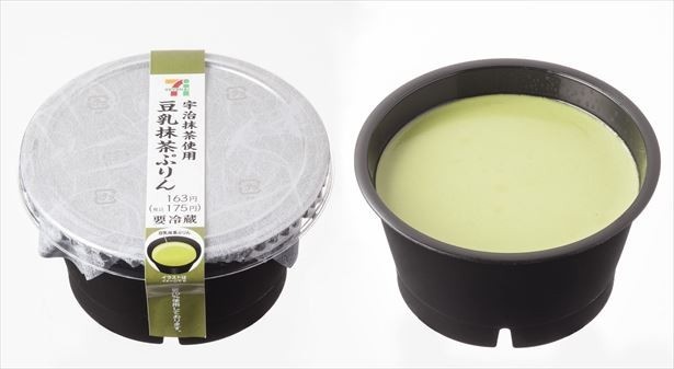 コクのある濃厚な豆乳とほろ苦い抹茶を組み合わせた和風プリン