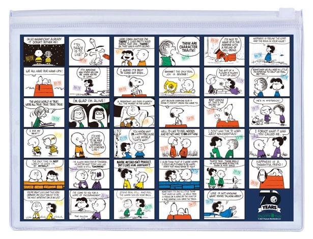 「70WORDS OF PEANUTS」ジッパーケース ネイビー(385円)