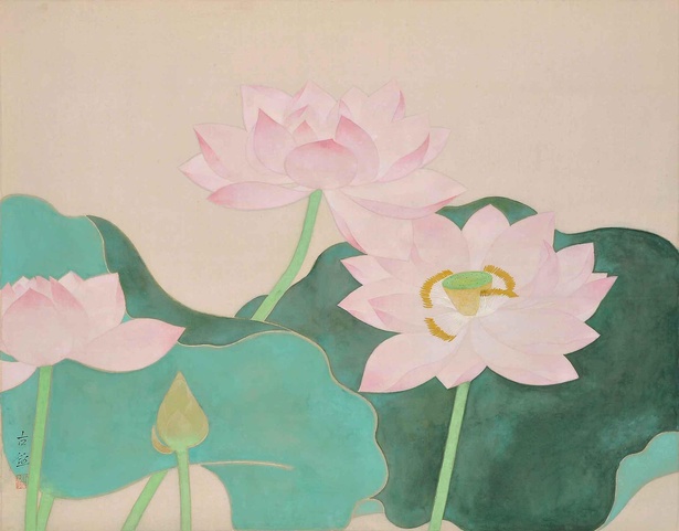 小林古径 《蓮》 1932年(昭和7年) 絹本・彩色 山種美術館
