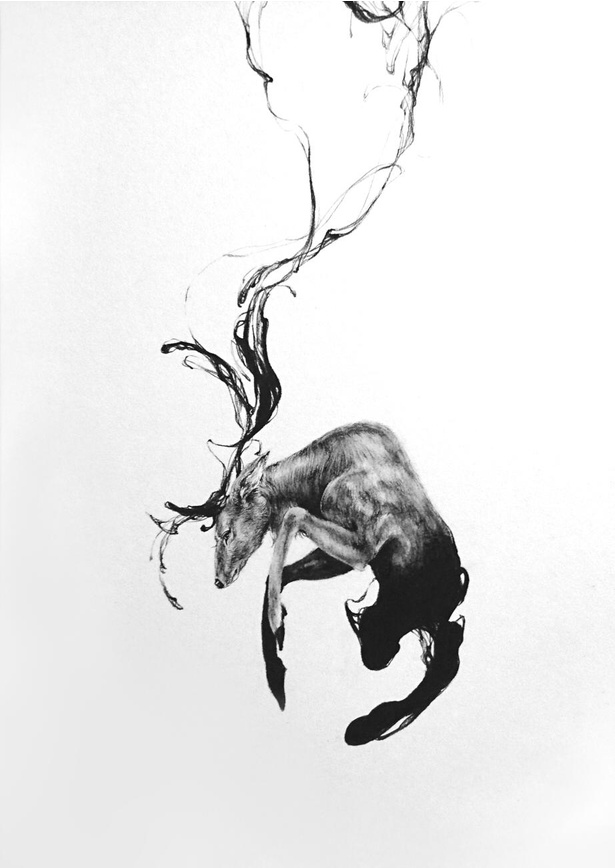 画像6 16 チャコールペンシルで描かれる漆黒の動物たちがsnsで話題に 瞳を描かない 理由に込められた思いとは ウォーカープラス