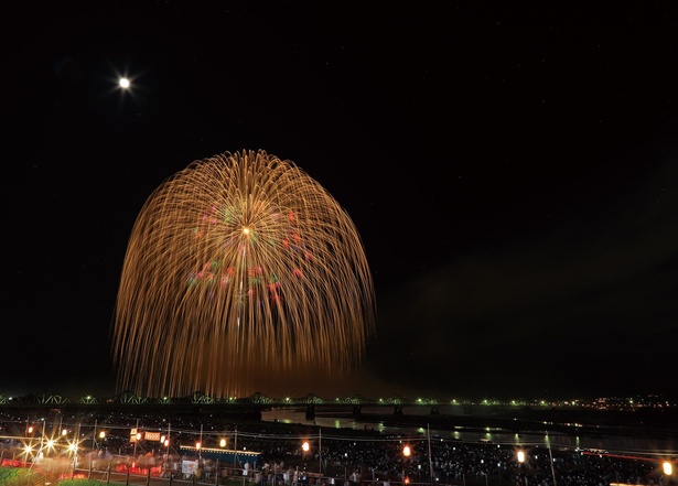 ほかではなかなか見られない大型花火の競演が楽しめる、長岡まつり大花火大会