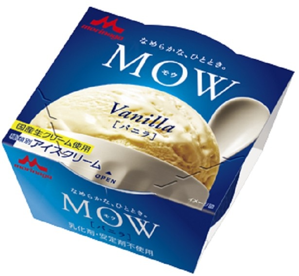 「MOW」シリーズの人気定番フレーバー「MOW バニラ」(希望小売価格・税抜130円)を3月中旬からリニューアル販売する