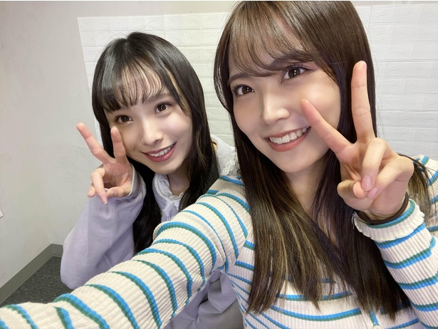『みるみる道場』今回は、NMB48梅山恋和(左)×白間美瑠(右)