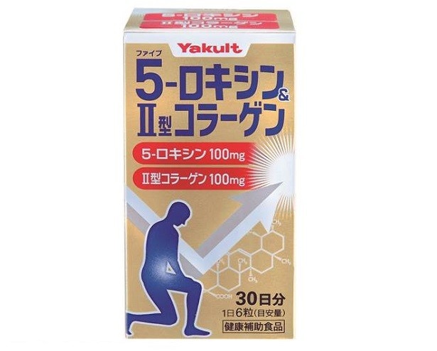 【写真を見る】サプリメント商品「5-ロキシン＆II型コラーゲン」(税別3000円)