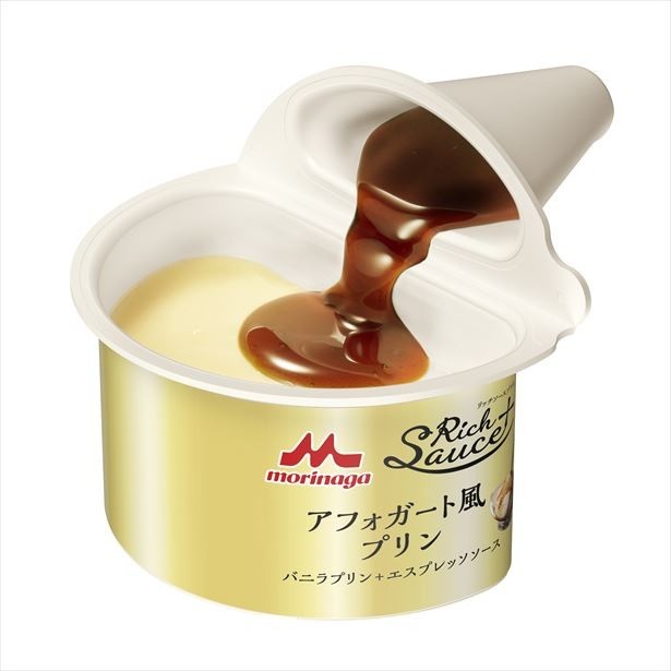 「リッチソースプラス アフォガート風プリン」(税抜140円)