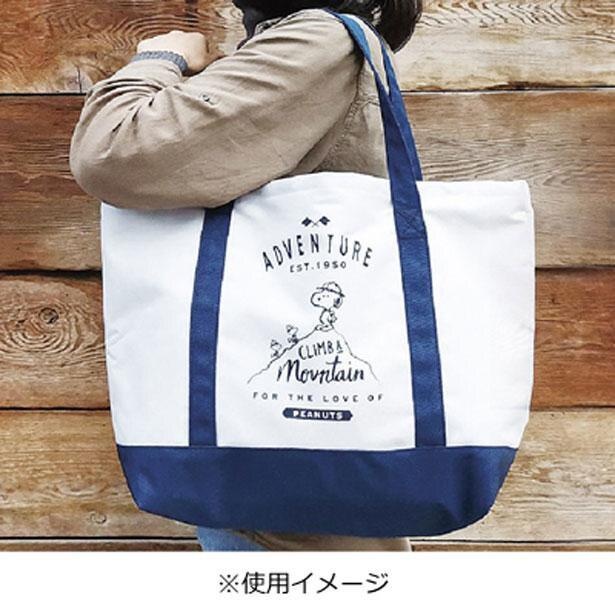 登山をするスヌーピー＆ウッドストックのイラストが