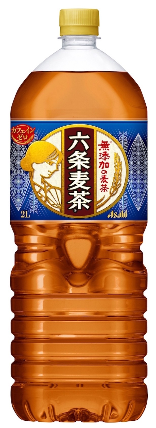 江戸切子における代表的な文様をデザインした「アサヒ 六条麦茶(2L)」(希望小売価格 税抜330円)、「アサヒ 六条麦茶(660ml)」(希望小売価格 税抜140円)