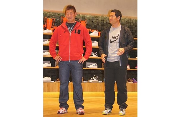 オープニング始球式に登場した松坂選手と桑田さん