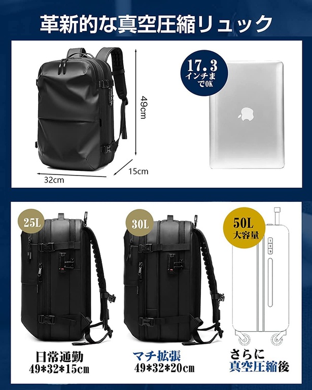 70%OFF！Amazonタイムセール祭りラスト】シーンを選ばない50Lの大容量