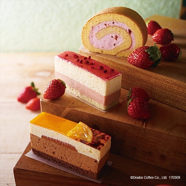 とちおとめや国産オレンジを使用したケーキも発売している