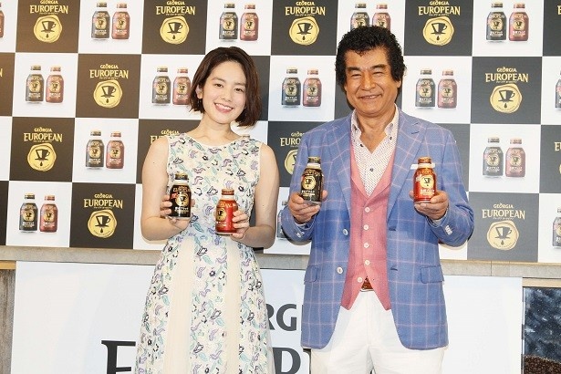 藤岡弘、さんと「ジョージア ヨーロピアン」シリーズをアピール