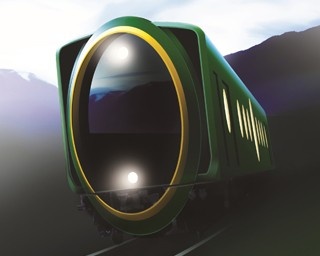 楕円形の奇抜なデザイン！叡山電鉄に新たな観光用車両が登場