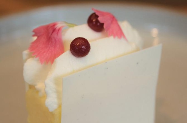 見た目もキュートな「ニューヨークチーズケーキ」。ふわふわの食感と優しい甘さがポイント