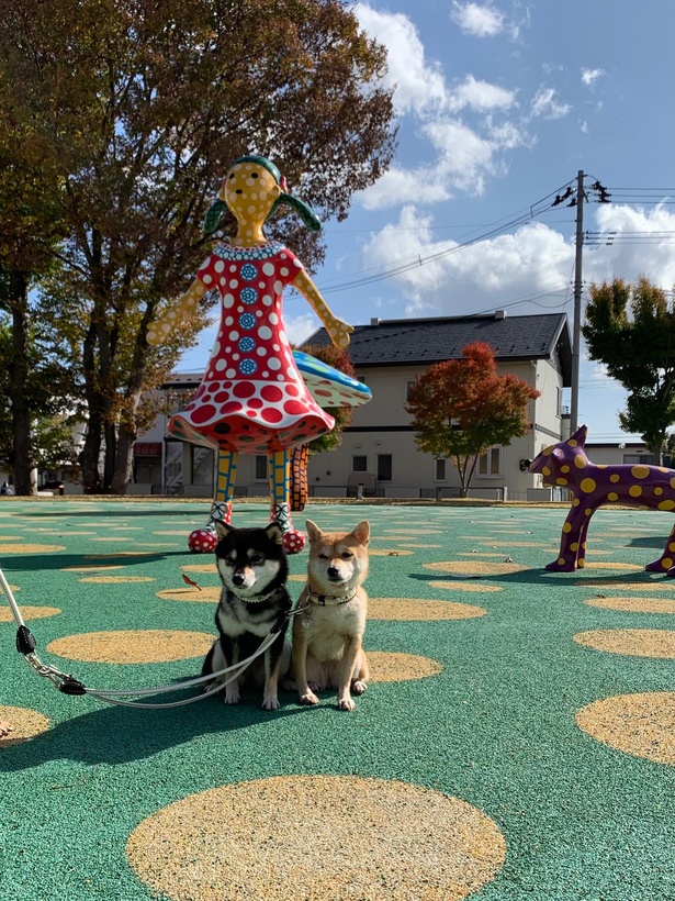 美術館の現代アートに触れる、なつ＆ふゆ