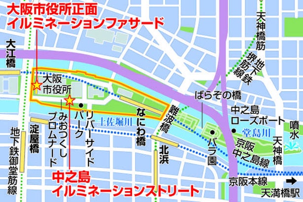 OSAKA 光のルネサンス2021 MAP