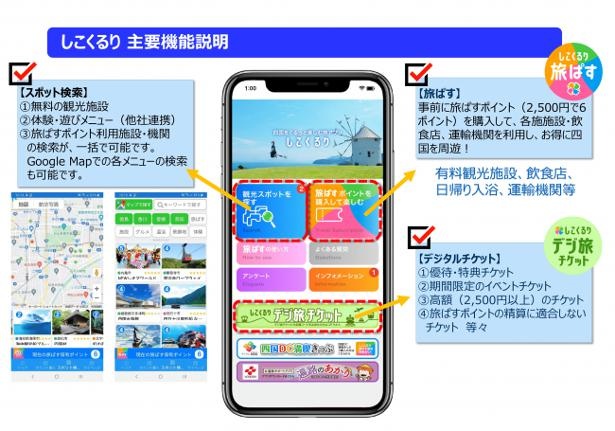 【写真】四国の旅には、より便利になってお得な旅アプリ「しこくるり」がおすすめ