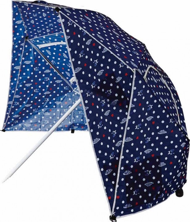 2WAYで使用できる「パラソルタープ マリンドット」(税抜6000円)