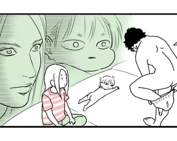 【漫画】パパが全裸でオムツを履く!?漫画家夫妻によるイヤイヤ期2歳娘へのおもしろ育児術