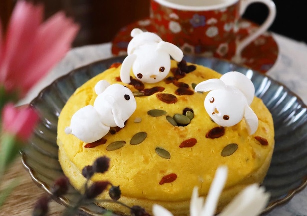 うさぎさん付きキャロットケーキ