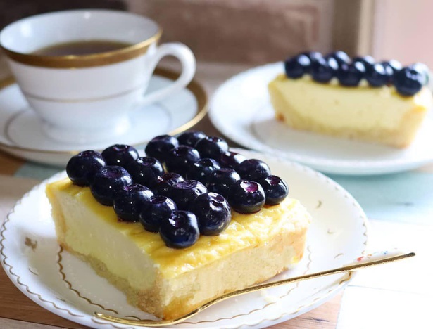 ブルーベリーをトッピング！ヨーグルトチーズケーキ