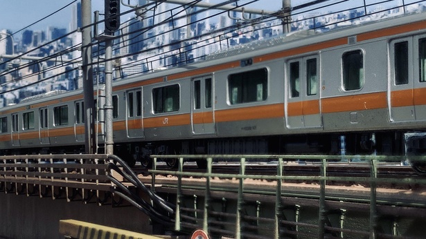 沿線の風景もそのまま取り込んでいる