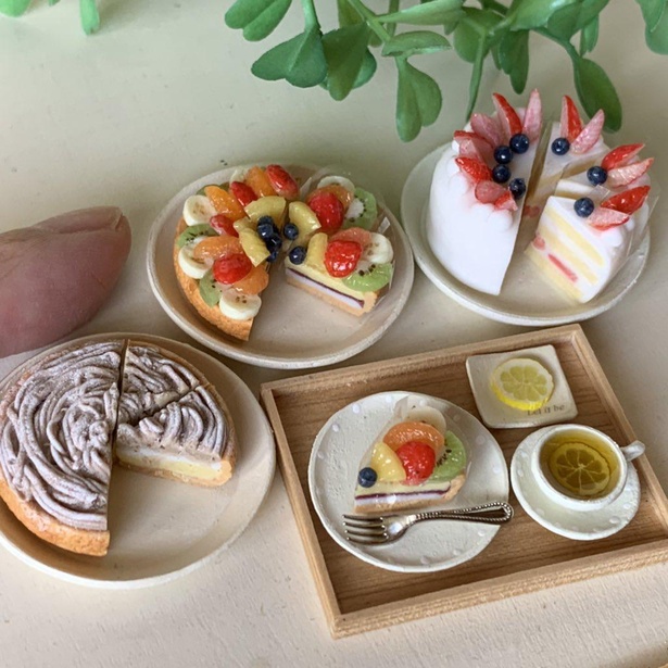 ケーキのミニチュア