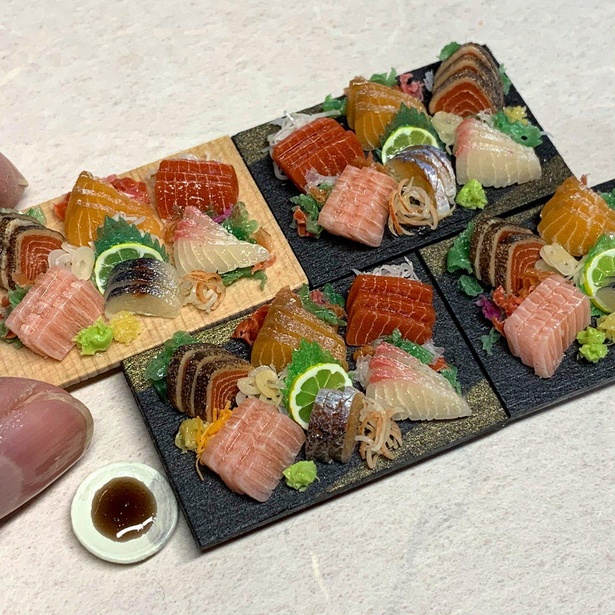 刺身盛り合わせのミニチュア