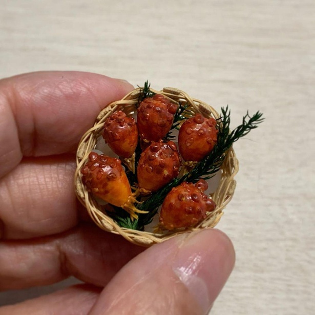 岩手県・宮城県の名物、ほやのミニチュア