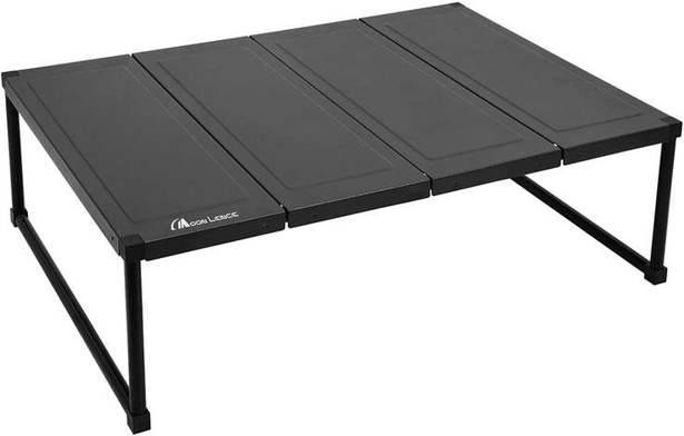 「MOON LENCE(ムーンレンス) キャンプテーブル」。サイズは幅50センチ×奥行35センチ×高さ15.5センチ
