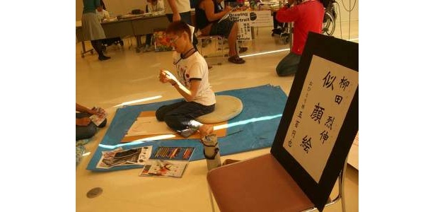 メンバーが来場しての似顔絵コーナー