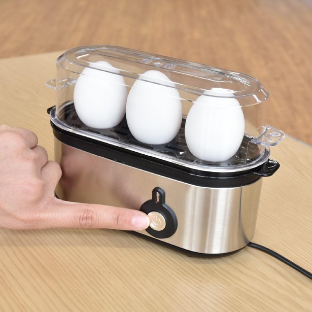 最短6分でゆで卵ができる「卓上で簡単ゆでたまご『超高速エッグスチーマー』」(税込3278円)