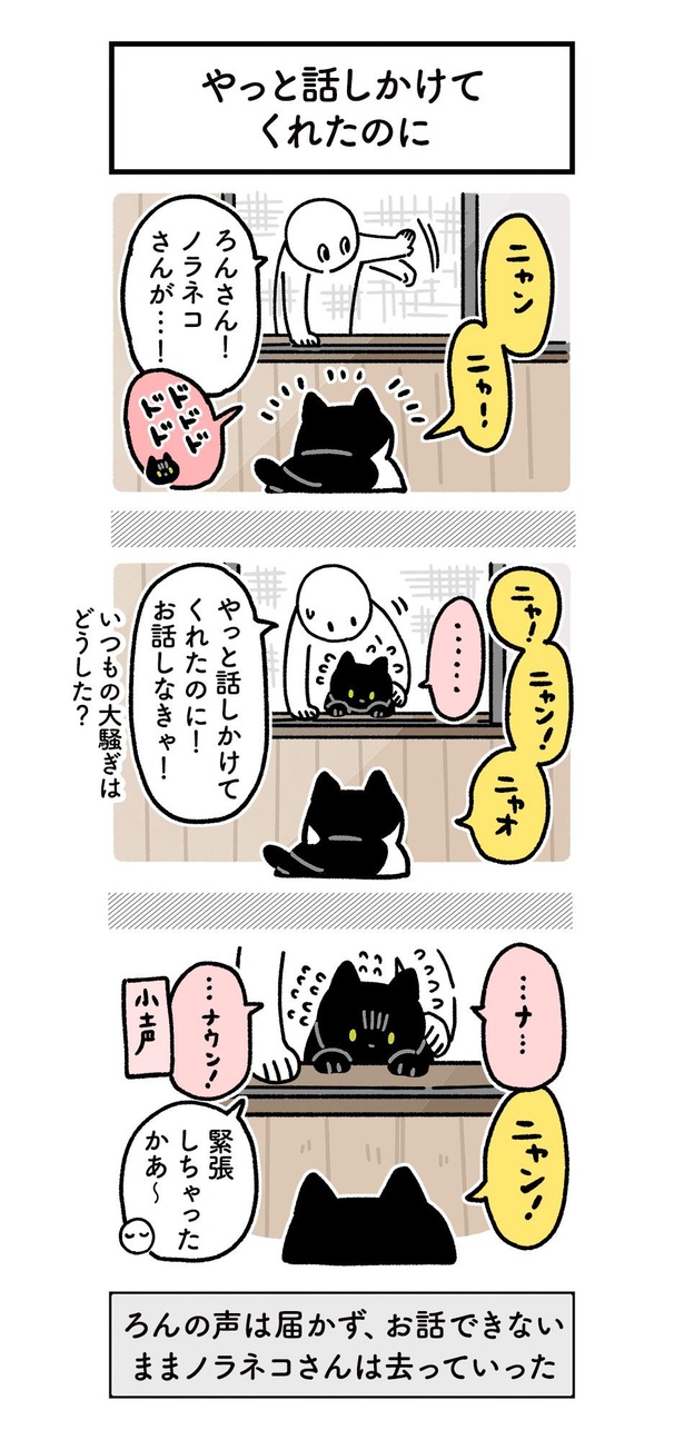 やっと話しかけてくれたのに