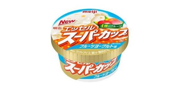 「明治 エッセル スーパーカップ フルーツヨーグルト味（香料使用）」(税別130円)