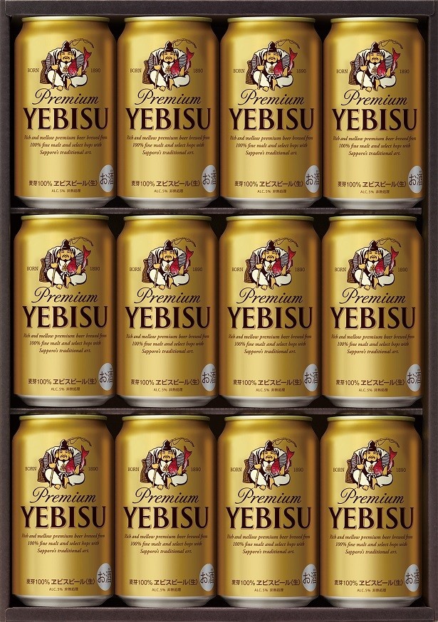 【写真を見る】サッポロビールお中元ギフトの「ヱビスビール缶セット」