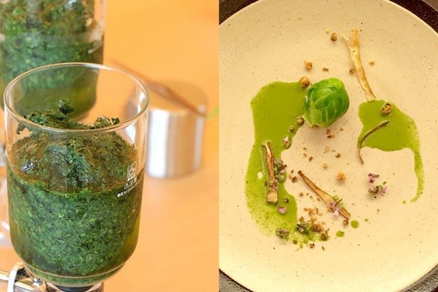 【写真を見る】八芳園と福寿園のシェフが目の前で仕上げるお茶を使った一夜限りの料理