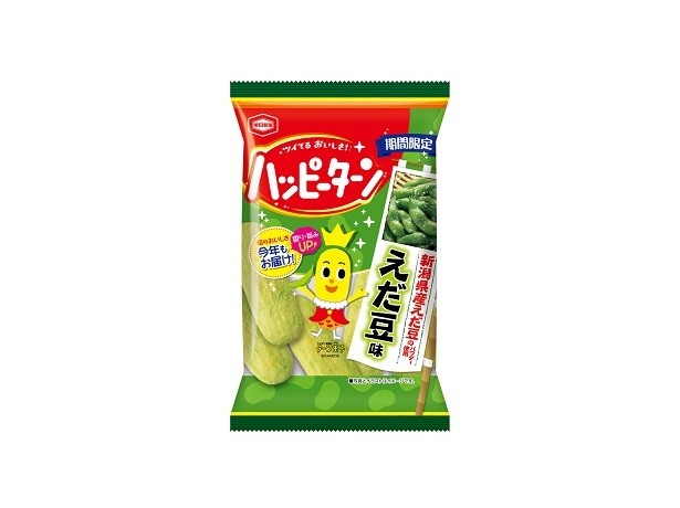 【写真を見る】コンビニ限定の「43g ハッピーターンえだ豆味」