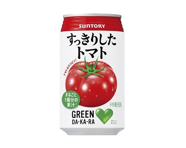 【写真を見る】5月9日(火)から販売される「GREEN DA・KA・RA すっきりした トマト」(税別115円)