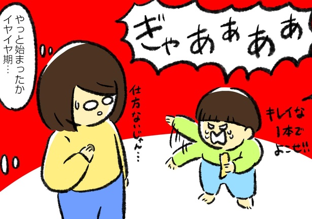 ちょっと遅めのイヤイヤ期がリュウ君にもやって来た