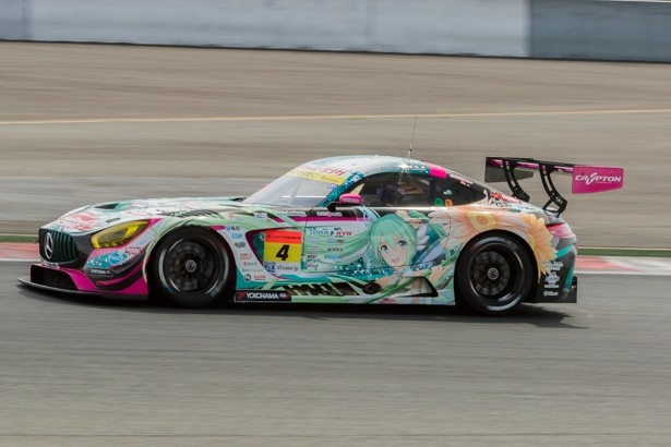 ポールポジションを獲得した初音ミクAMG