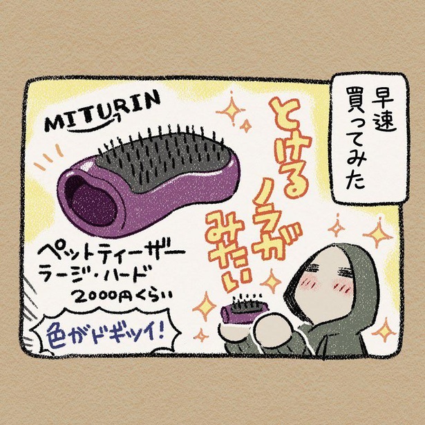 「犬がとけるブラシ」4
