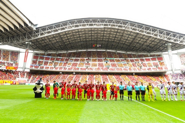 試合前の整列