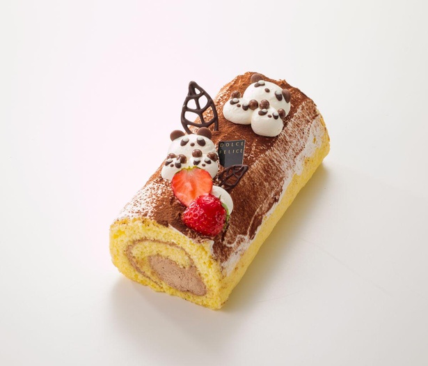 【写真】ドルチェフェリーチェの「ロールケーキ」(1個1400円)にはキュートな親子パンダをトッピング！