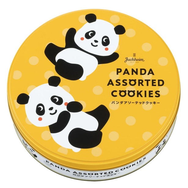 愛くるしいパンダデザインの缶は、ギフトにも喜ばれそう！