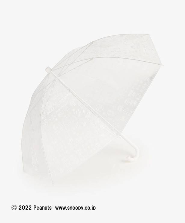 【写真】PEANUTSの仲間たちが細部まで描き込まれた透明ビニール傘