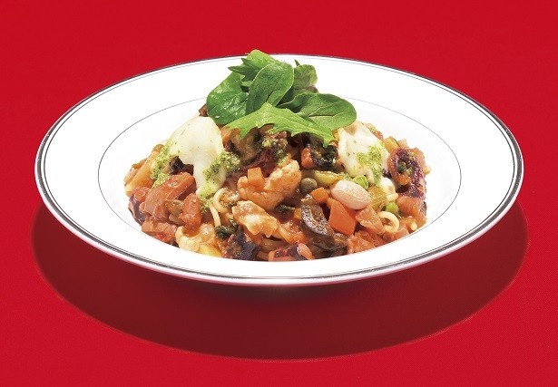 「いろいろ野菜とタコのトマト煮パスタ」(1280円)