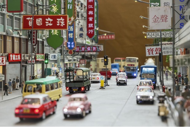 かつて香港の工業地帯であった「観塘(クントン)」の繁華街のミニチュア