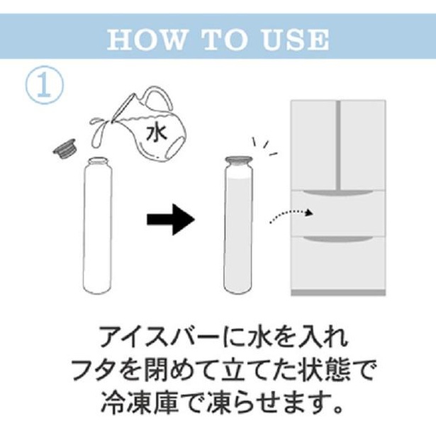 使い方は簡単！冷蔵庫でアイスバーを凍らせて中フタにセットするだけ