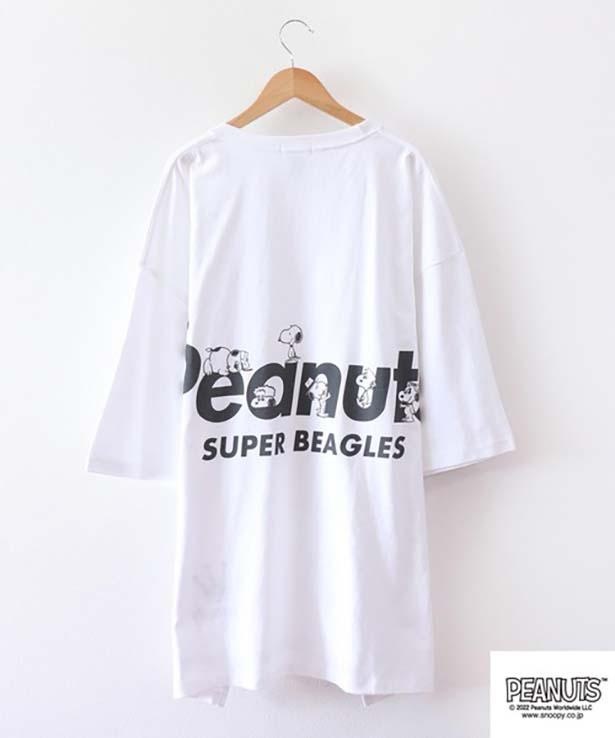 「ワイドボディー 半袖 Tシャツ 6.2オンス」ホワイト×ブラック
