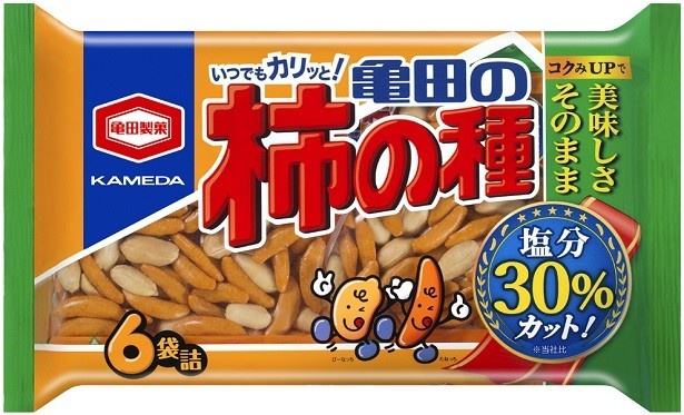 【写真を見る】「200g　減塩 亀田の柿の種 6袋詰」