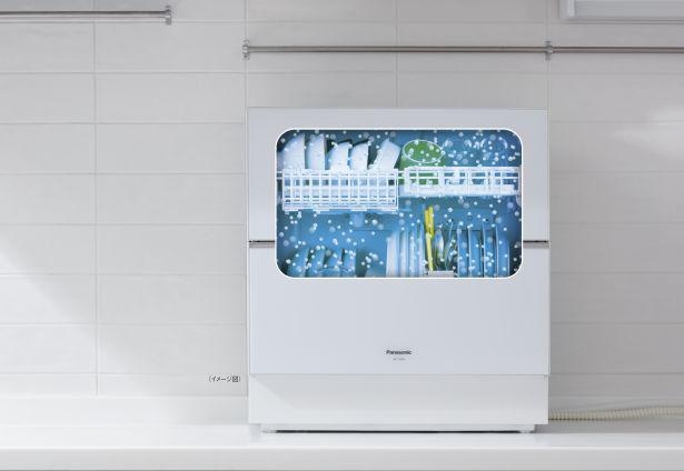 パナソニックのスリムタイプ食洗機「NP-TSK1」。「ナノイーX」の除菌コースを使えば、8時間後の菌の減少率は99％以上!!